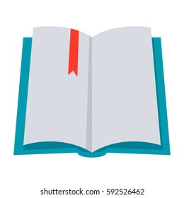 Vector book icon in flat style on white background