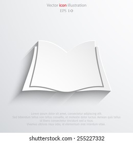 Vector book icon illustration background.
