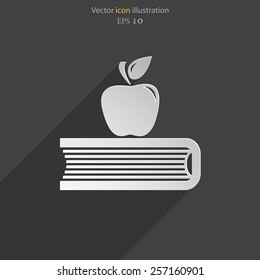 Vector book icon illustration background.