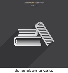 Vector book icon illustration background.