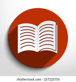 Vector book icon illustration background.