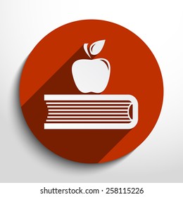 Vector book icon illustration background.