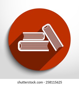 Vector book icon illustration background.