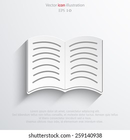 Vector book icon illustration background.