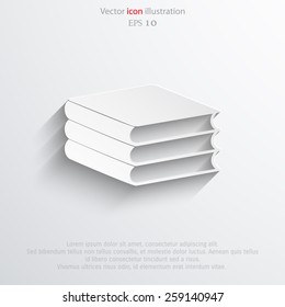 Vector book icon illustration background.