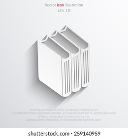 Vector book icon illustration background.