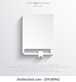 Vector book icon illustration background.