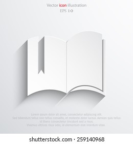 Vector book icon illustration background.