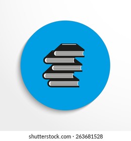 Vector book icon illustration background.