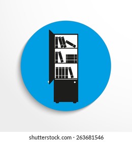 Vector book icon illustration background.