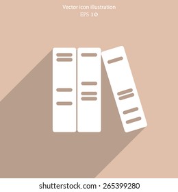 Vector book icon illustration background.