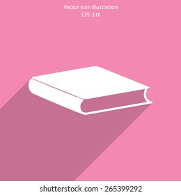 Vector book icon illustration background.