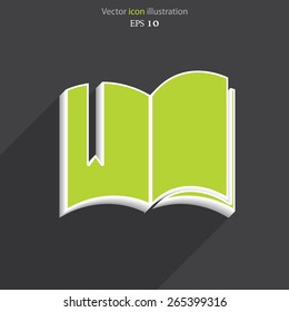 Vector book icon illustration background.