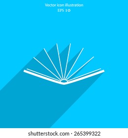 Vector book icon illustration background.