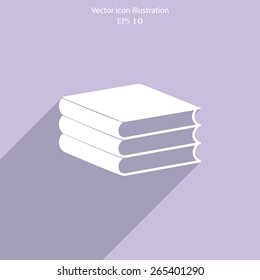 Vector book icon illustration background.