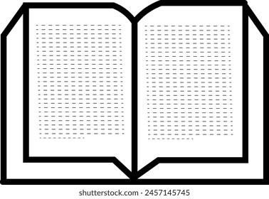 Vector de libro sobre fondo blanco. eps 10 icono de libro.