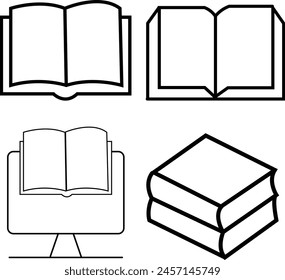 vector book icon on a white background. eps 10 book icon.