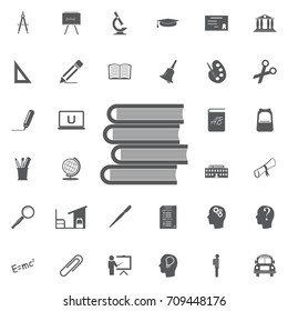 Vector book Icon on white background Education set