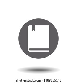 Vector book Icon. Simple flat symbol. Illustration pictogram