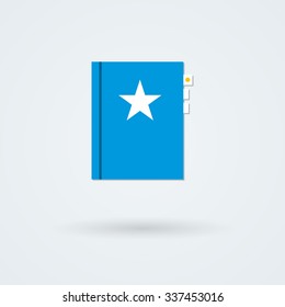 Vector book icon, simple flat design. Logo. Pictogram. Button.