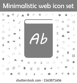 Vector book icon. Web, minimalistic icons universal set for web and mobile