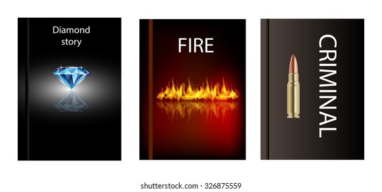 Vector book icons isolated over white background