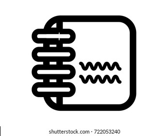 Vector book Icon.sing symbol isolated on white background. Vector illustration.