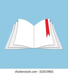 Vector book illustration. Education concept object - Eps 10.