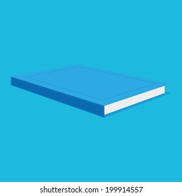 Vector Book Illustration Isolated On Color Background