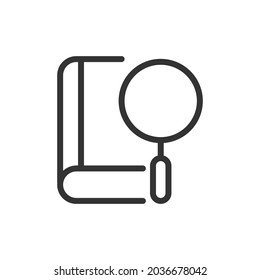 Vector book line icon. Symbol in trendy outline style. Vector illustration isolated on a white background. 