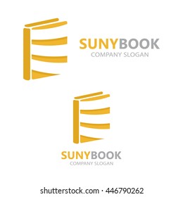 Vector book logo concept