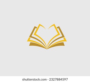 vector book logo design . education logo . abstract book logo 