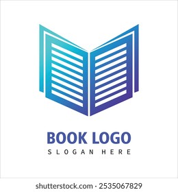 Vetor Livro Logo Design totalmente editável de alta qualidade
