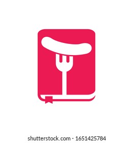 Logo-Design-Vorlage für das Vektorillustration-Buch
