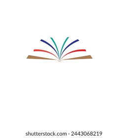 logotipo de libro vectorial o logotipo de educación minimalista