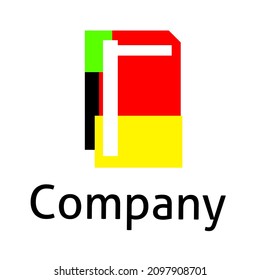 vector book logo to use as illustration and business symbol logo