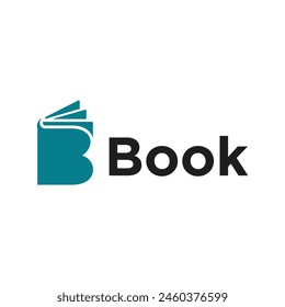 vector book logo. white background