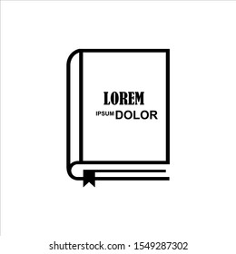 vector book logos, white background