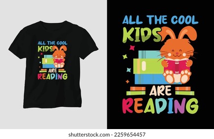 Vector book lover t shirt design, typography with a nice illustration of books 