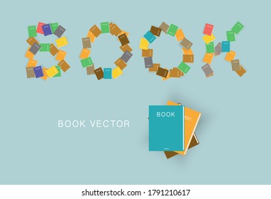 Libro de vectores Haz una ilustración en la pared, cartel.