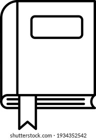 Vector Book Marked Outline Icon Design
