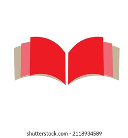 vector book or minimalist education logo or clip art