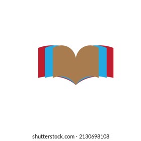 Vector book minimalist illustration or clip art