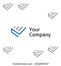 diseño de logotipo minimalista de libros vectoriales