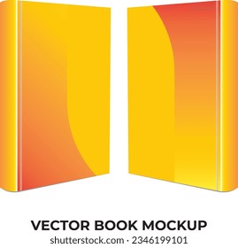 Vector book mockup easy expandable to any size