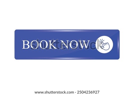 vector book now blue and white background
