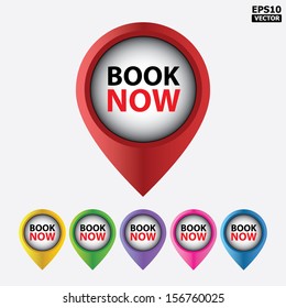 Vector : Book Now icons for business and e-commerce.