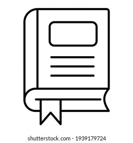 Vector Book Outline Icon Design
