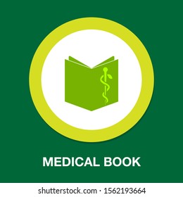 Vector Book With Pen Sign, Education Icon - Medical Symbol Isolated