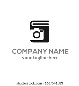 
vector book photo logo. perfect in potography